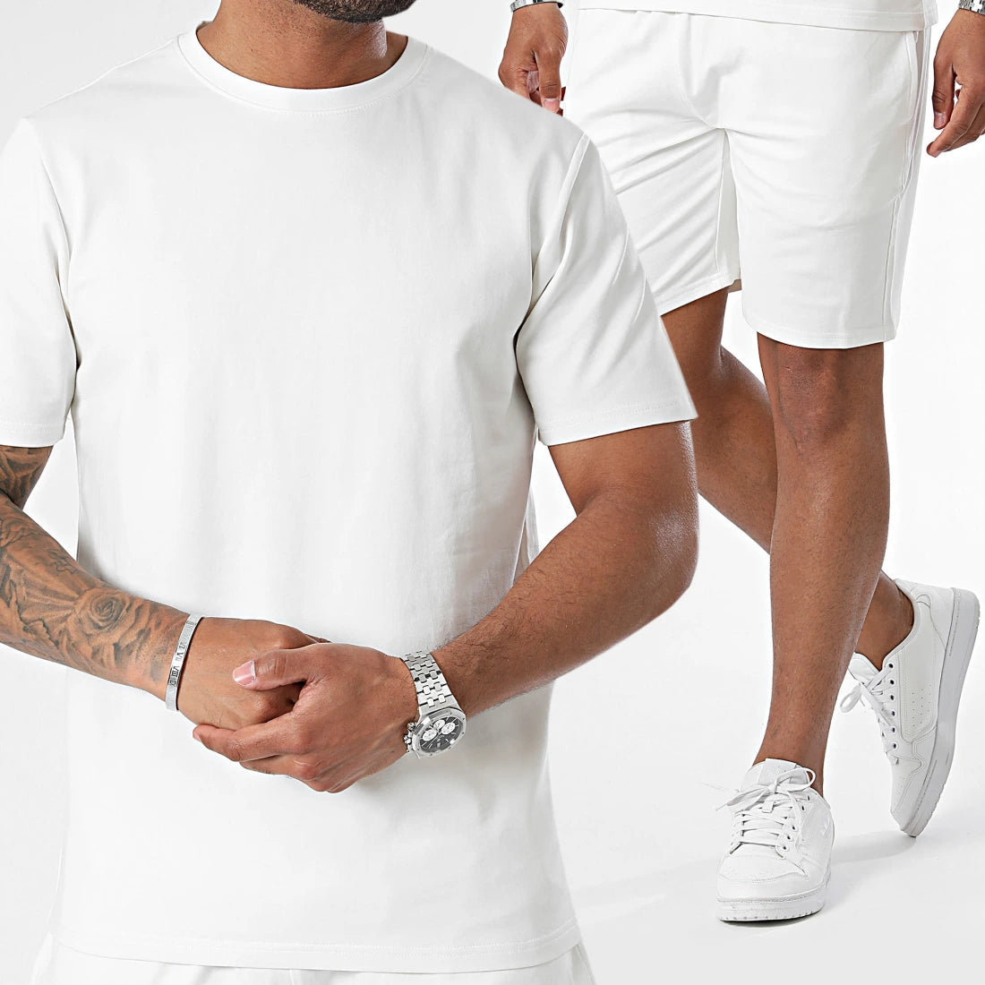 Ensemble Oversize T-shirt et Short Blanc