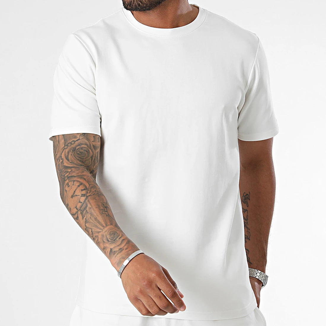 Ensemble Oversize T-shirt et Short Blanc