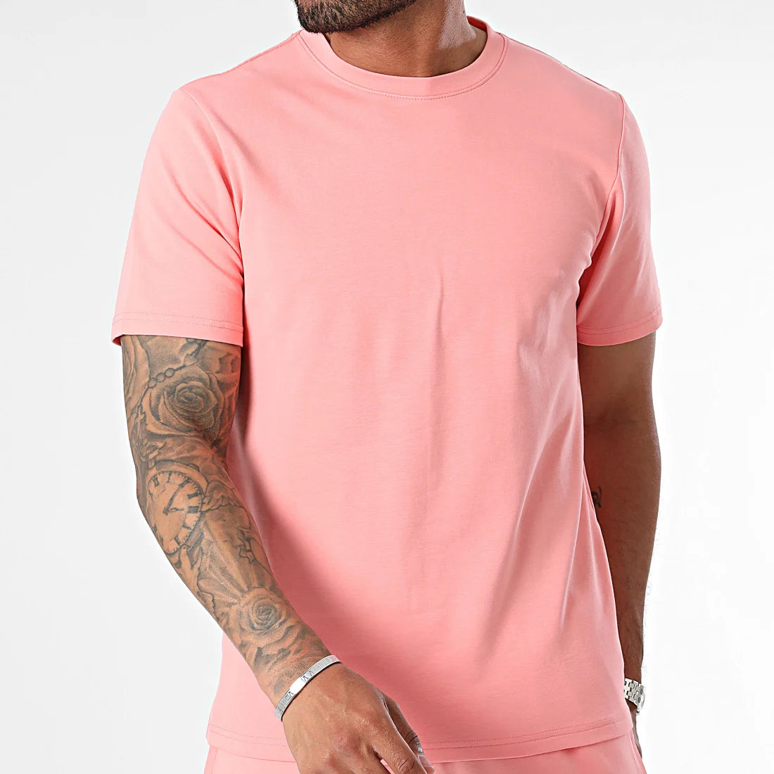 Ensemble Oversize T-shirt et Short Rose