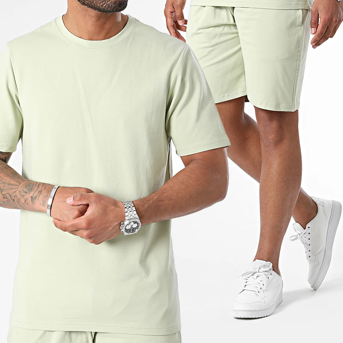 Ensemble Oversize T-shirt et Short Vert