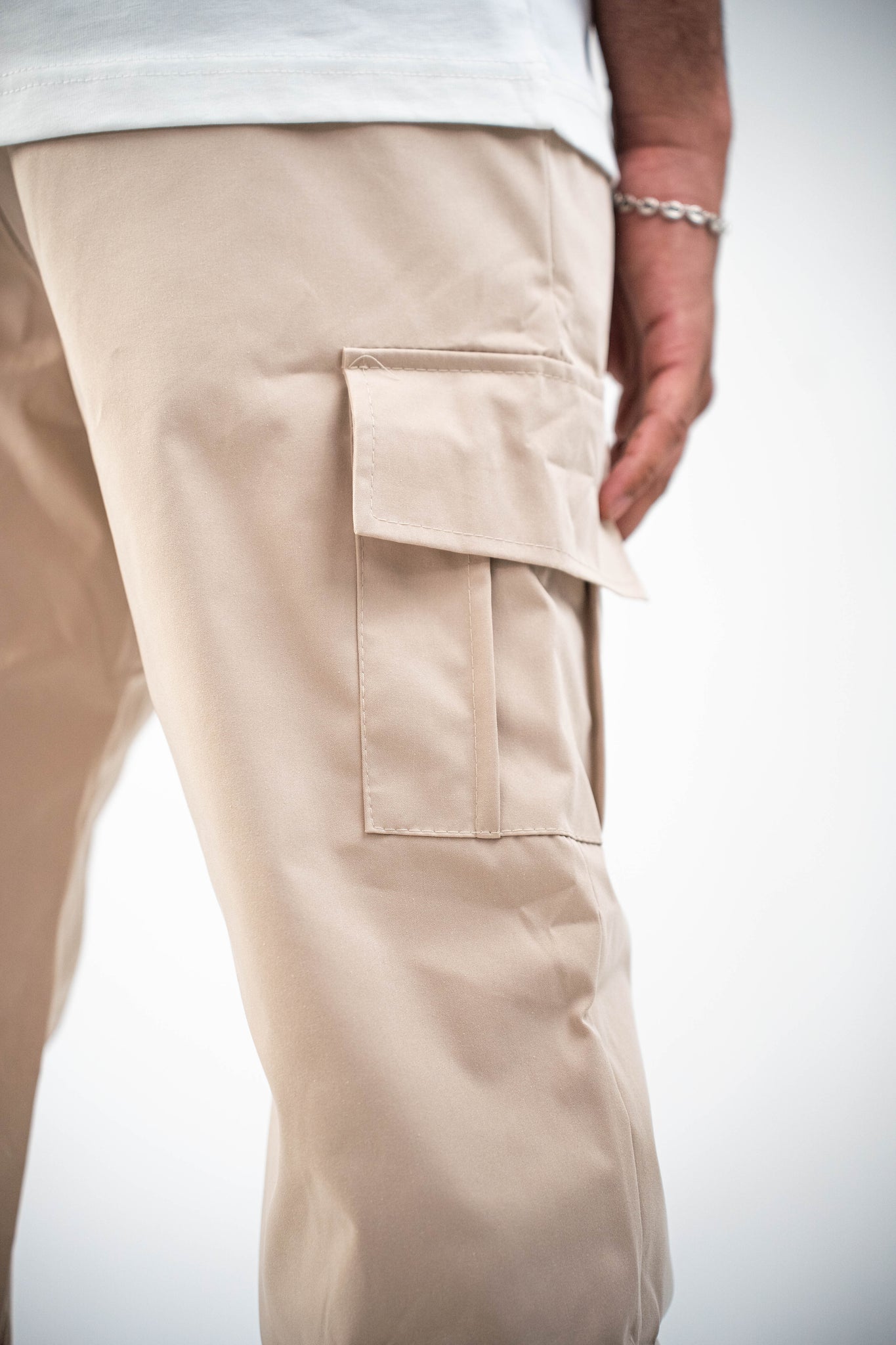 Pantalon Cargo Beige