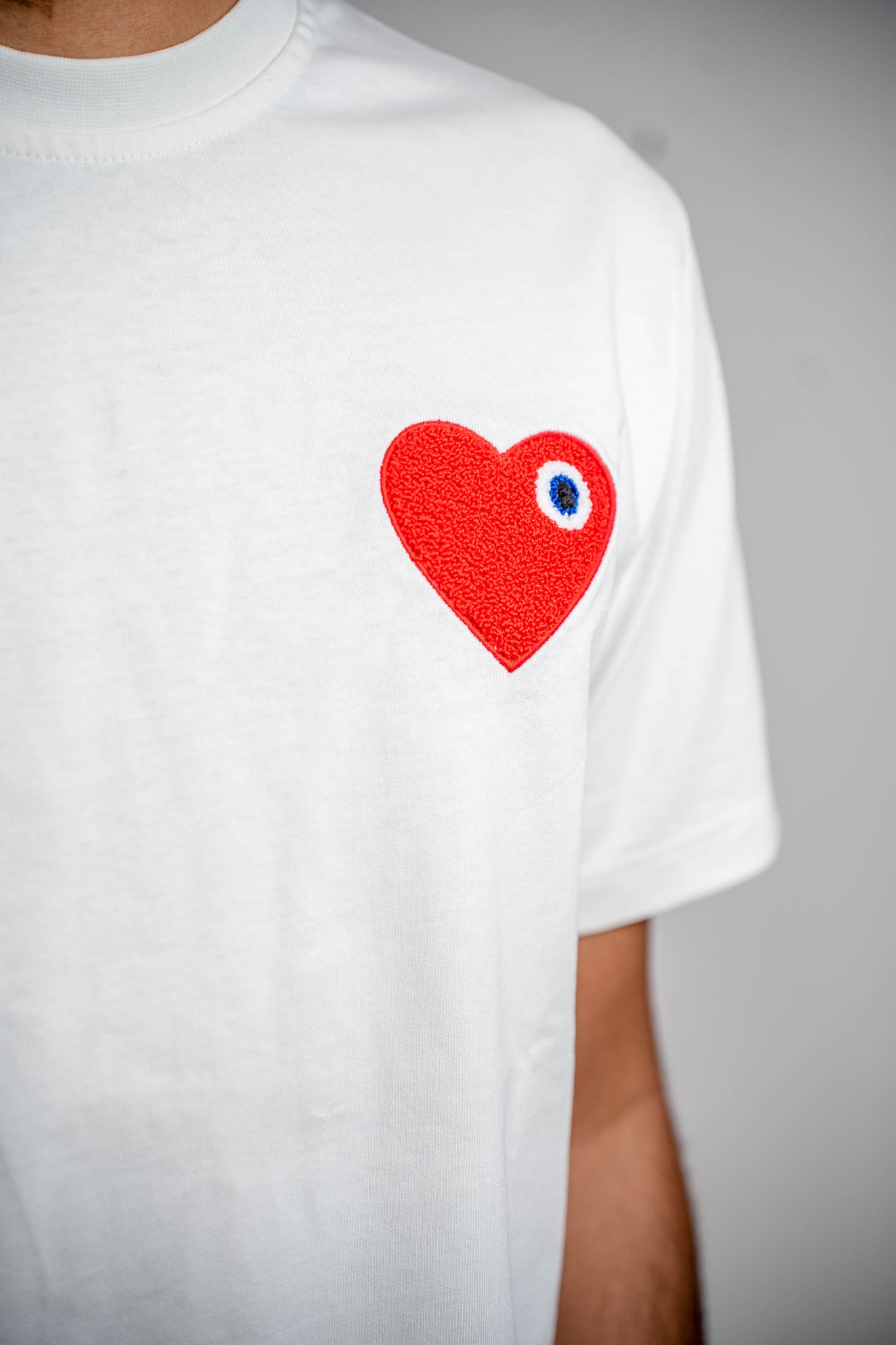 T-shirt Blanc - Coeur Rouge