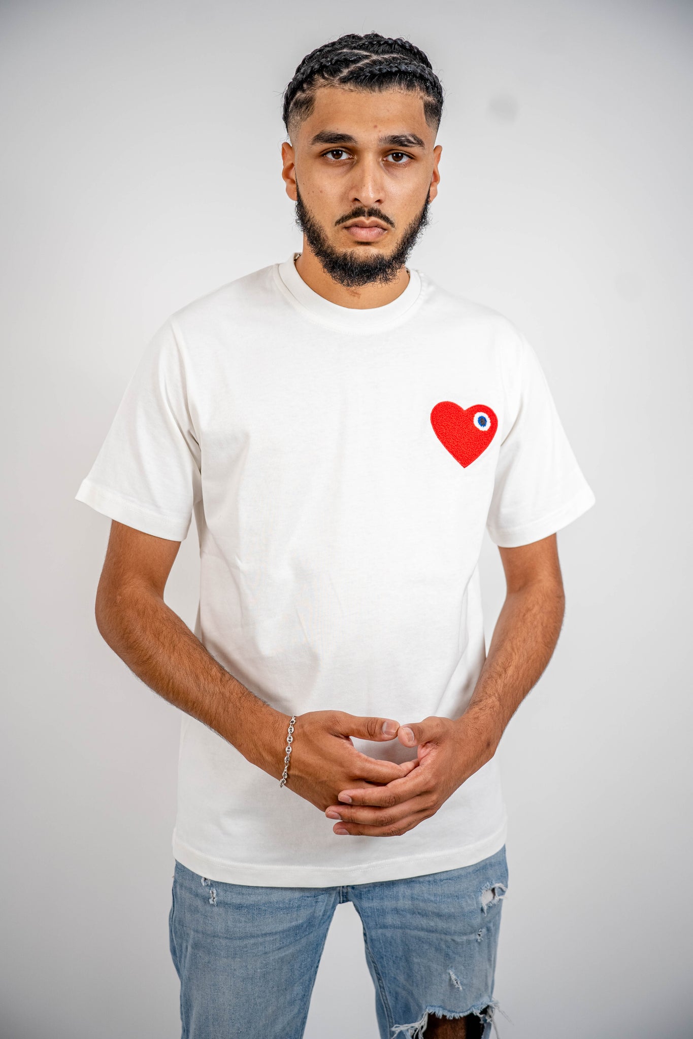 T-shirt Blanc - Coeur Rouge